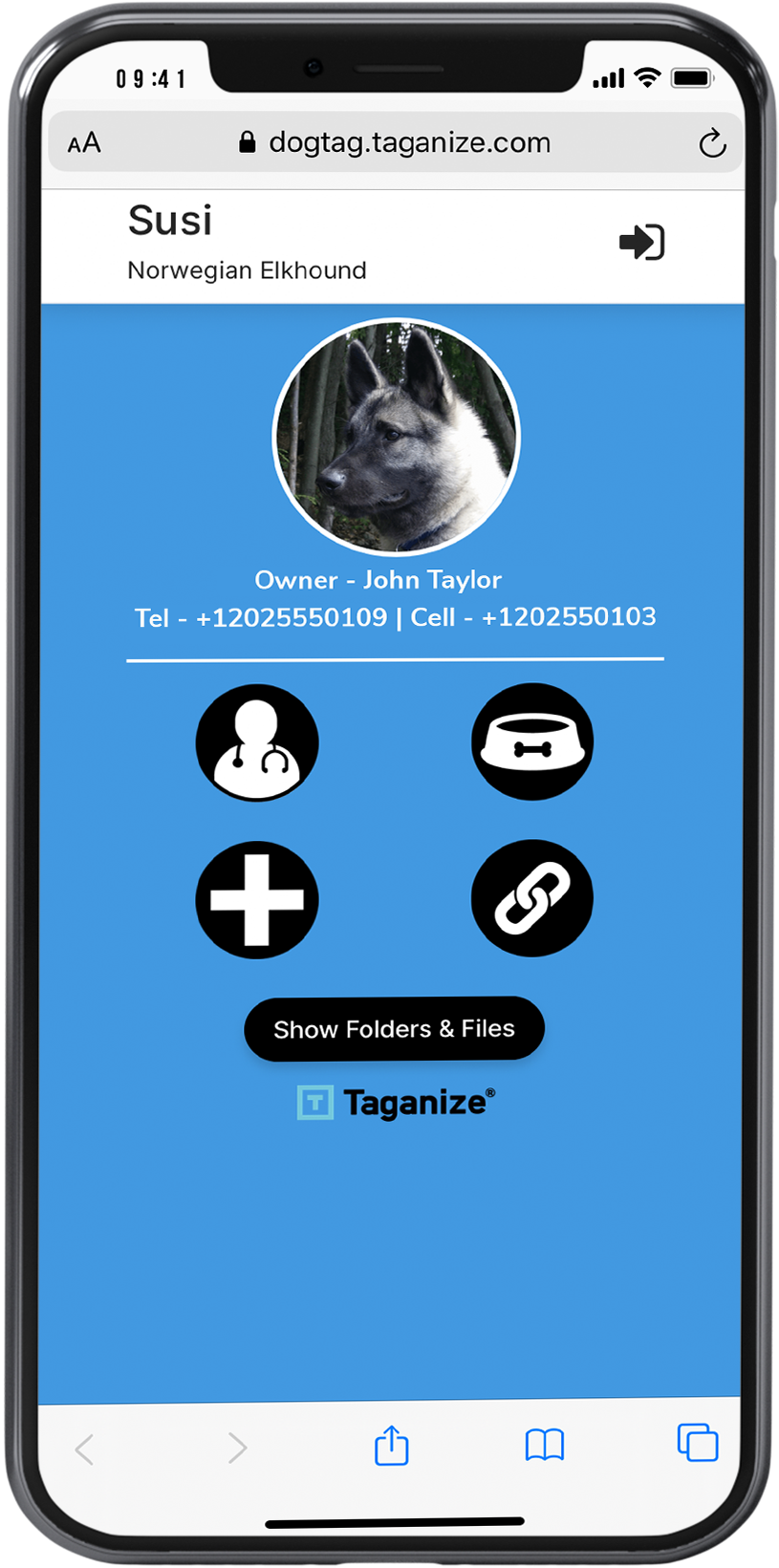 Click link to view demo dog tag website